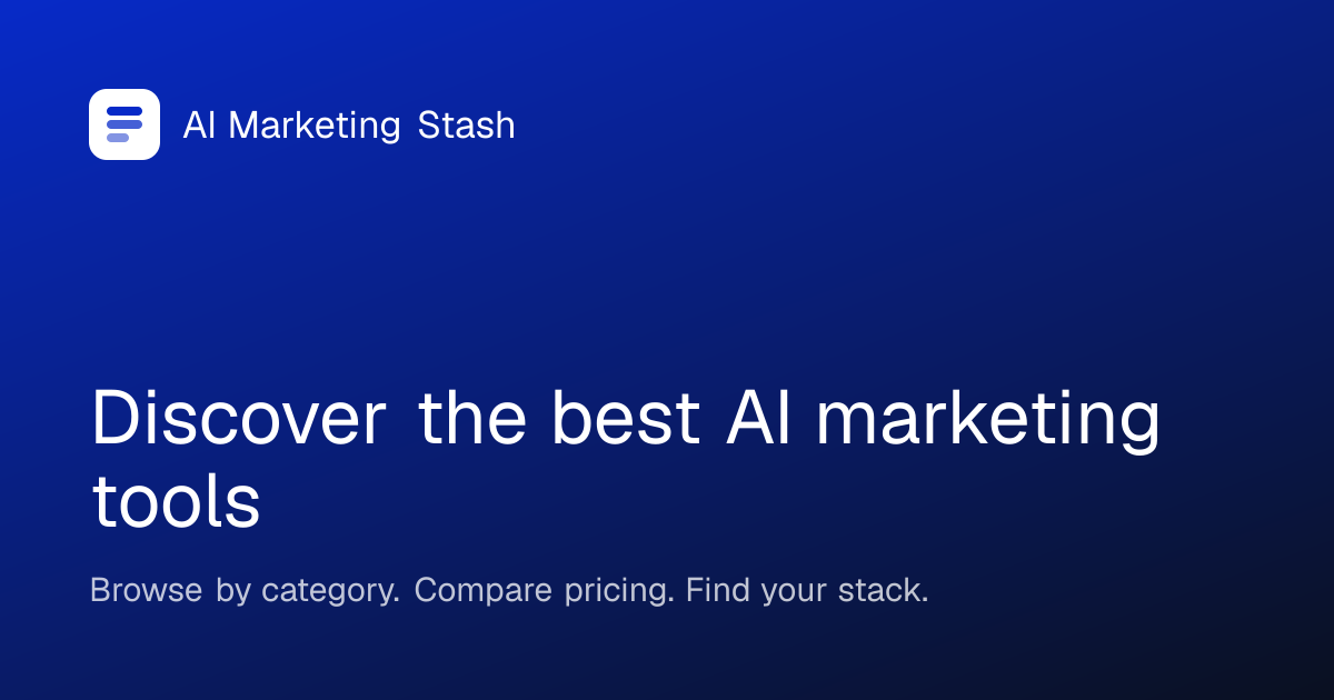 AI Marketing Stash: a directory for discovering AI marketing tools